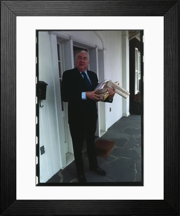 Framed Print : Sam Ervin Carrying a Stack of Mail Framed Print : Sam Ervin Carrying a Stack of Mail