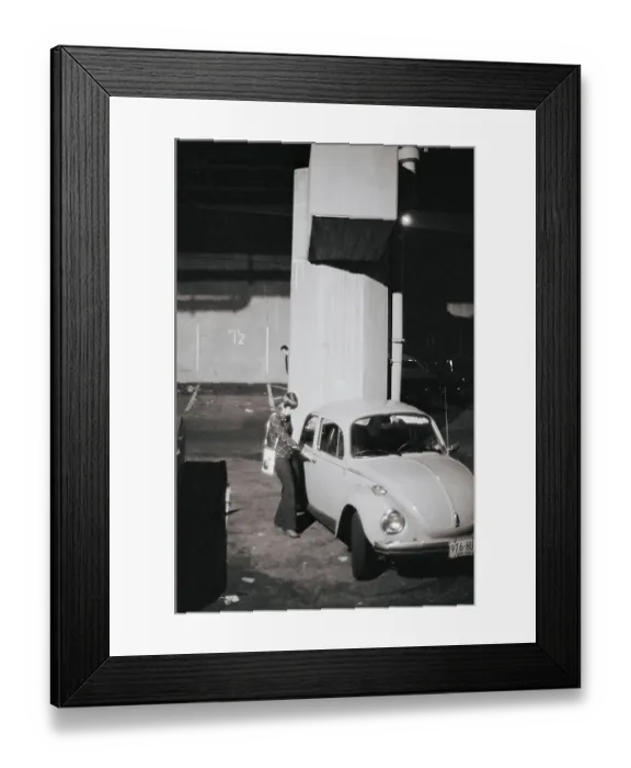 Framed Print : Woman Trying to Open a Car Door Framed Print : Woman Trying to Open a Car Door