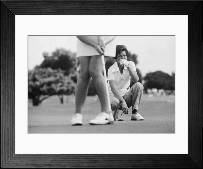 Framed Print : Kathy Whitworth Watching a Golfer's Putt Framed Print : Kathy Whitworth Watching a Golfer's Putt
