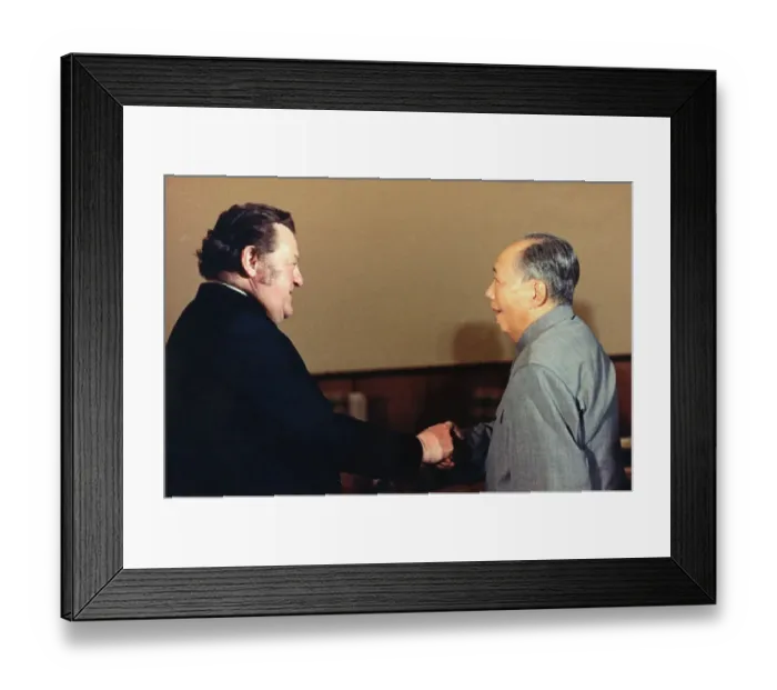 Framed Print : Mao Tse-Tung and Franz-Josef Strauss Shaking Hands Framed Print : Mao Tse-Tung and Franz-Josef Strauss Shaking Hands