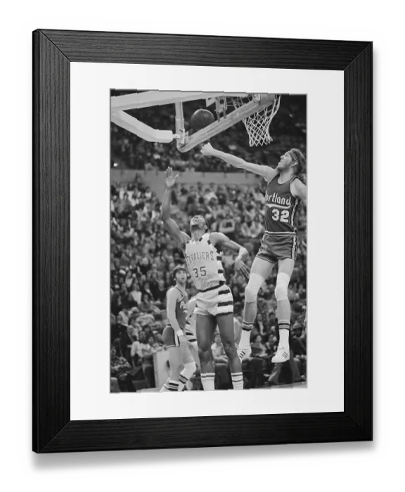 Framed Print : Bill Walton Blocking Shot Framed Print : Bill Walton Blocking Shot