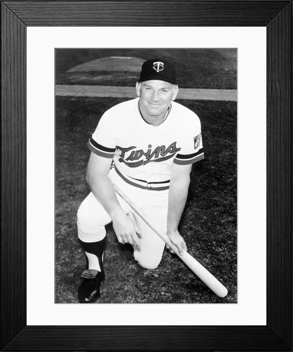 Framed Print : Harmon Killebrew Posing in Uniform and with Baseball Bat Framed Print : Harmon Killebrew Posing in Uniform and with Baseball Bat