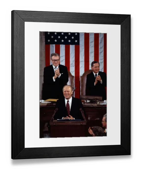 Framed Print : Gerald Ford Giving the State of the Union Address Framed Print : Gerald Ford Giving the State of the Union Address