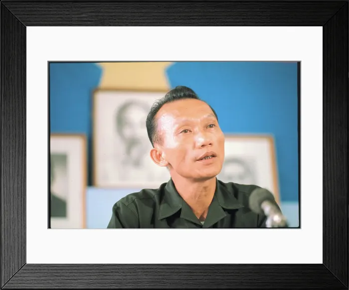 Framed Print : Colonel Vo Dong Giang Speaking to Press Framed Print : Colonel Vo Dong Giang Speaking to Press