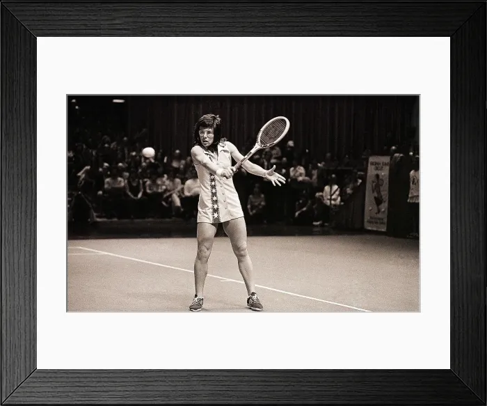 Framed Print : Billie Jean King Using Her Backhand Framed Print : Billie Jean King Using Her Backhand