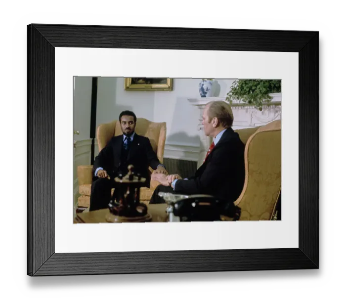 Framed Print : Sultan Of Oman With President Ford Framed Print : Sultan Of Oman With President Ford