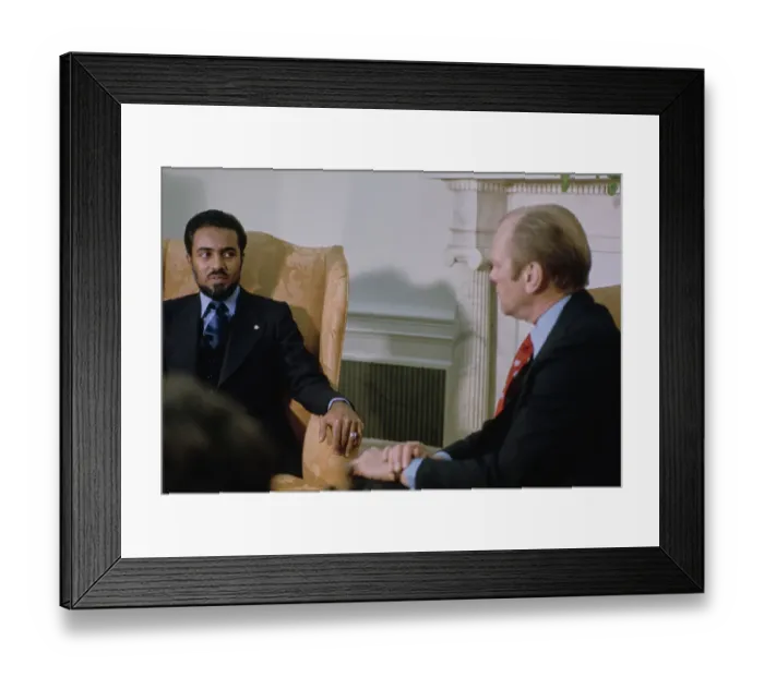 Framed Print : Sultan Of Oman With President Ford Framed Print : Sultan Of Oman With President Ford