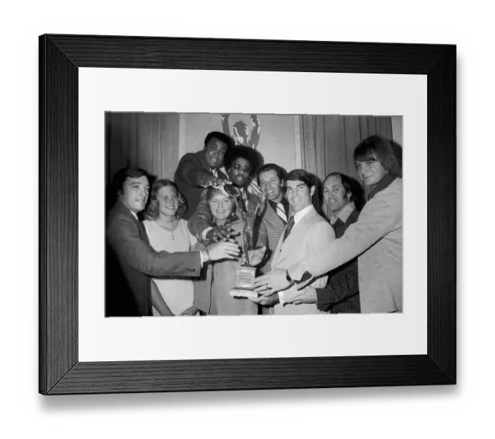 Framed Print : Sports Figures Reaching for Award Framed Print : Sports Figures Reaching for Award