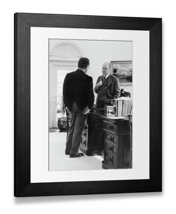 Framed Print : Gerald Ford and Henry Kissinger