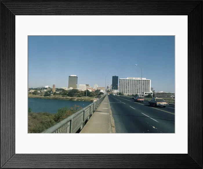 Framed Print : Austin Bridge And Skyline Framed Print : Austin Bridge And Skyline