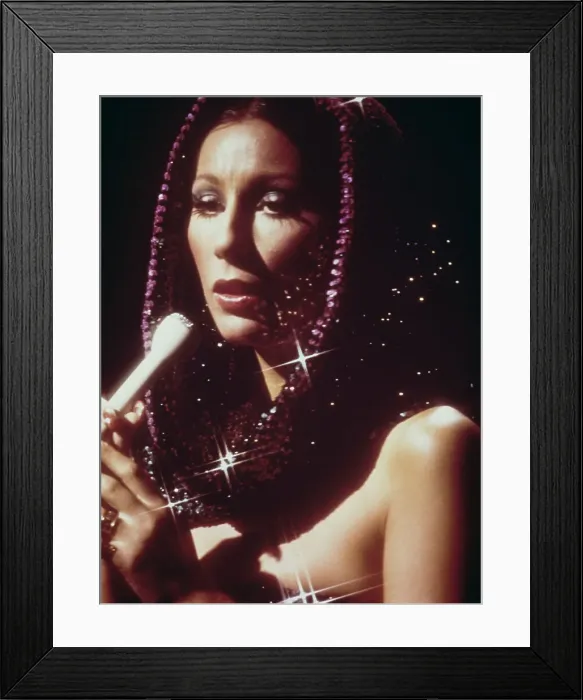 Framed Print : Cher Performing