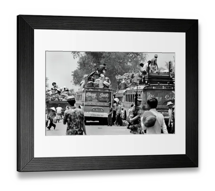Framed Print : South Vietnamese Flee Vietnam Framed Print : South Vietnamese Flee Vietnam