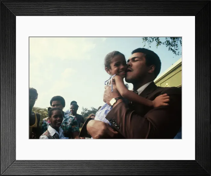 Framed Print : Muhammad Ali Kissing Virgin Islands Youngster Framed Print : Muhammad Ali Kissing Virgin Islands Youngster