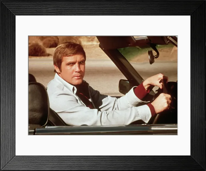 Framed Print : Lee Majors in Automobile Framed Print : Lee Majors in Automobile