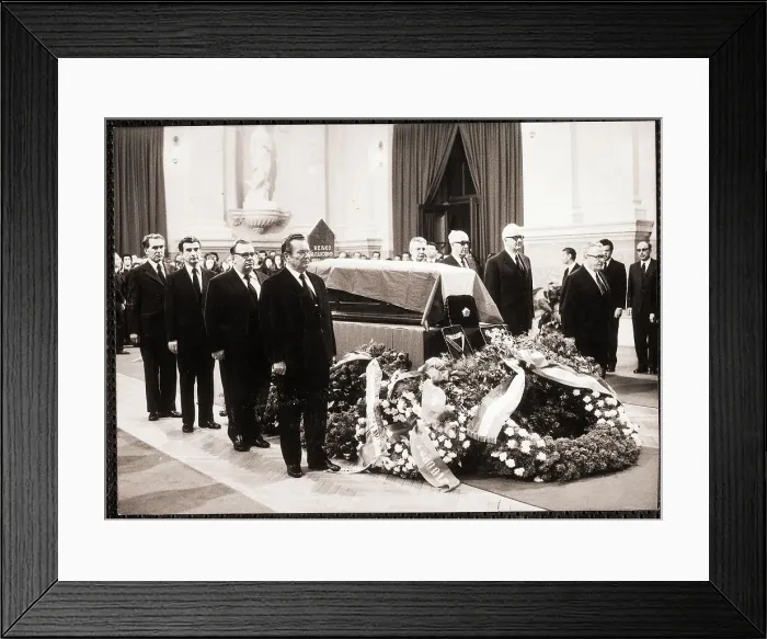 Framed Print : Yugoslavian Ministers at Funeral Framed Print : Yugoslavian Ministers at Funeral