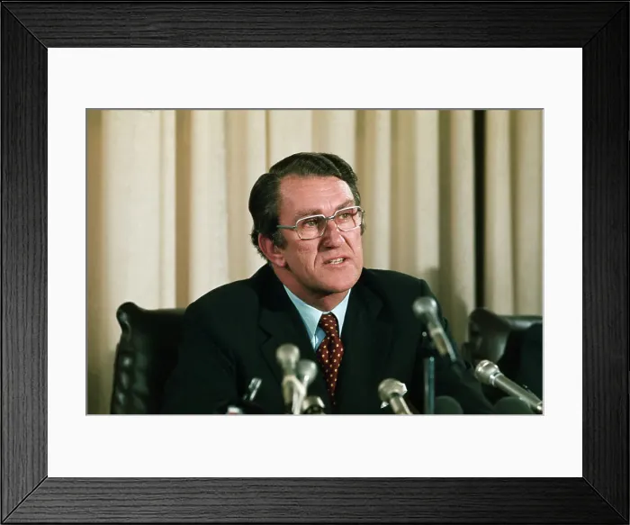 Framed Print : Malcolm Fraser at Microphones Framed Print : Malcolm Fraser at Microphones