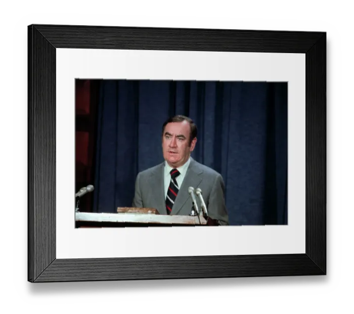 Framed Print : Hugh Carey at the Podium Framed Print : Hugh Carey at the Podium