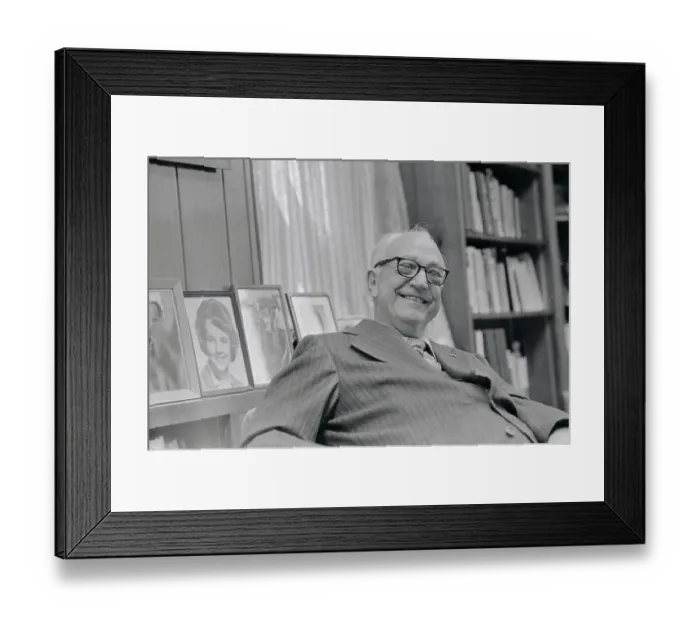 Framed Print : Dr. Karl A. Menninger, co-founder of the Menninger Foundation in Topeka