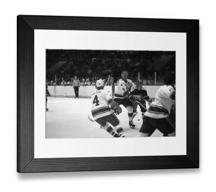 Framed Print : Gordon Howe Playing Hockey Framed Print : Gordon Howe Playing Hockey