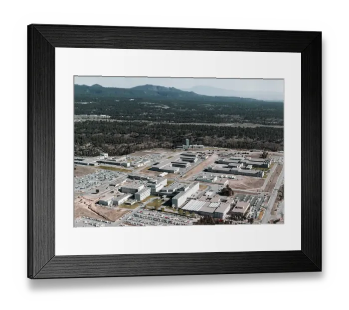 Framed Print : Aerial View of Los Alamos Scientific Laboratory Framed Print : Aerial View of Los Alamos Scientific Laboratory