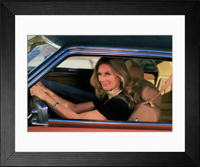 Framed Print : Actress Cloris Leachman Driving a Car Framed Print : Actress Cloris Leachman Driving a Car