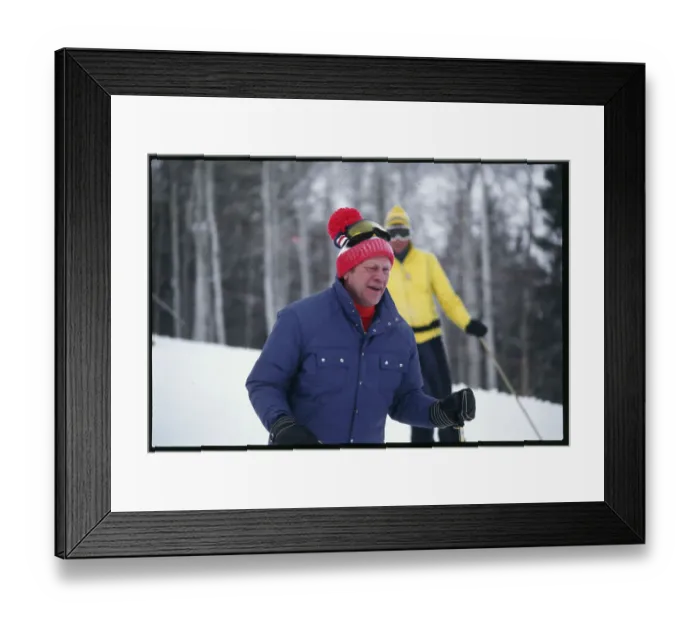 Framed Print : Gerald Ford in Skiing Action