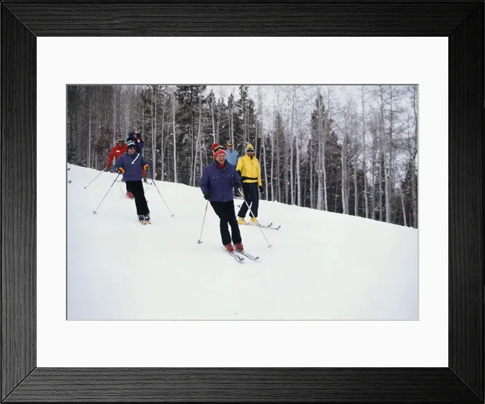 Framed Print : Gerald Ford in Skiing Form