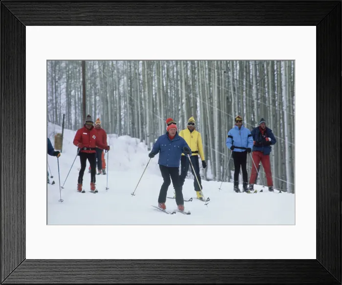 Framed Print : President Ford Skiing