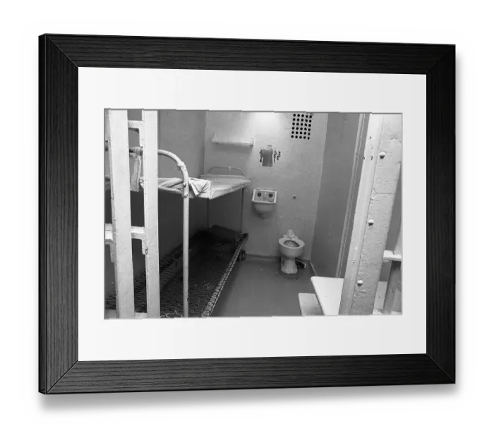 Framed Print : Empty Cell in Rikers Island Prison Framed Print : Empty Cell in Rikers Island Prison