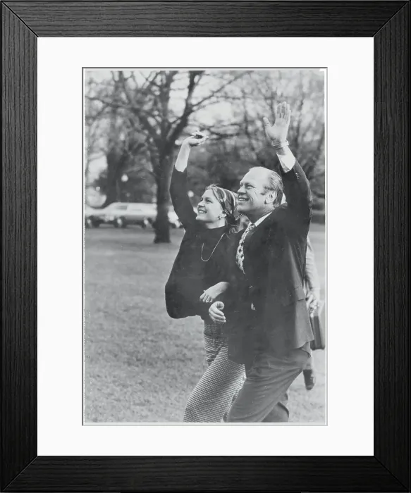 Framed Print : Susan and Gerald Ford Waving Framed Print : Susan and Gerald Ford Waving