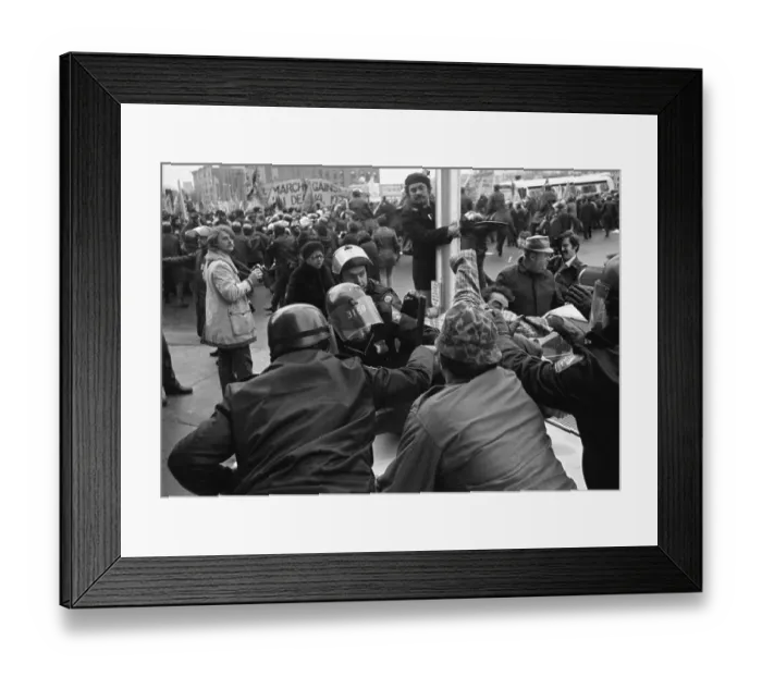 Framed Print : Anti-Racism Demonstration In Boston
