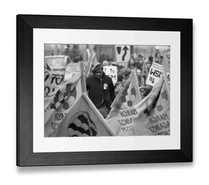 Framed Print : Anti-Racism Demonstration In Boston Framed Print : Anti-Racism Demonstration In Boston