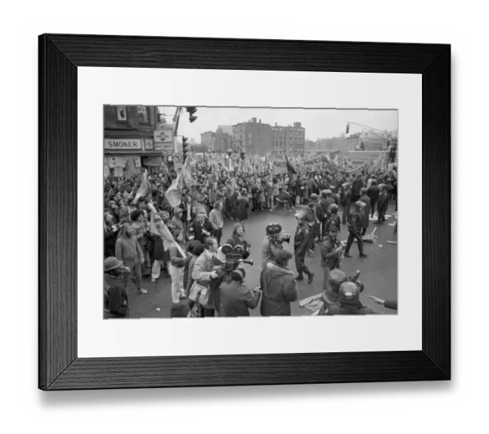 Framed Print : Anti-Racism Demonstration In Boston