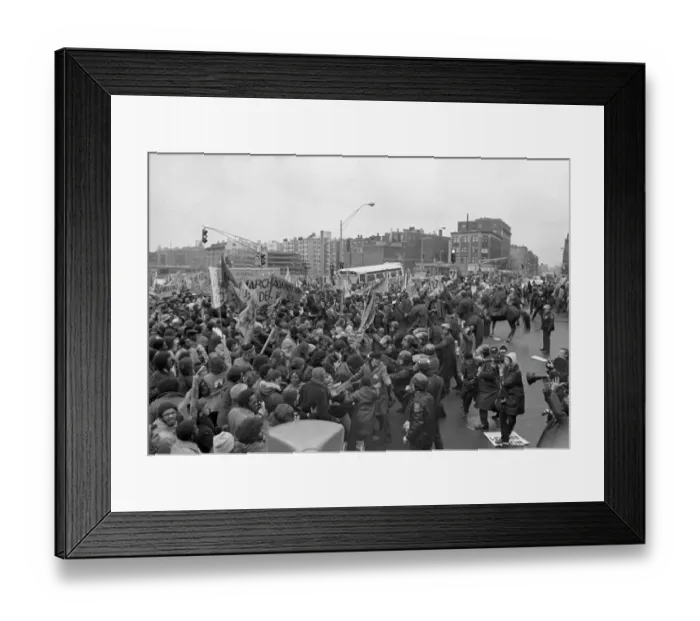 Framed Print : Anti-Racism Demonstration In Boston Framed Print : Anti-Racism Demonstration In Boston
