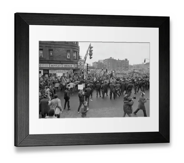 Framed Print : Anti-Racism Demonstration In Boston Framed Print : Anti-Racism Demonstration In Boston