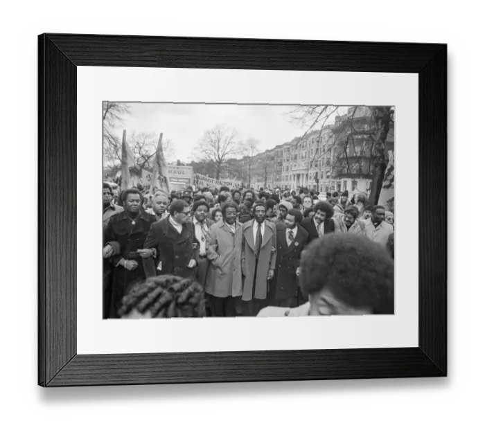 Framed Print : Ralph Abernathy, Dick Gregory, and State Senator William Owens