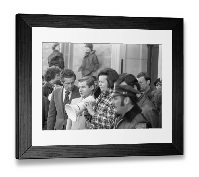 Framed Print : Elected Officials Talk To Crowd