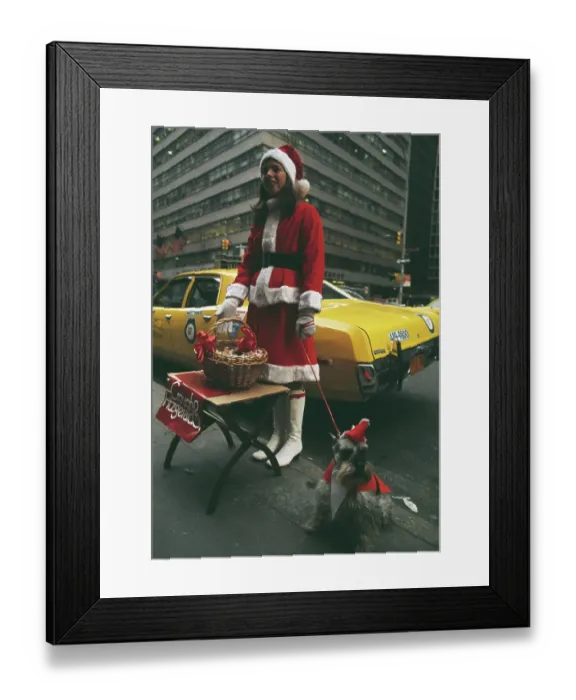 Framed Print : Woman In Santa Costume Framed Print : Woman In Santa Costume