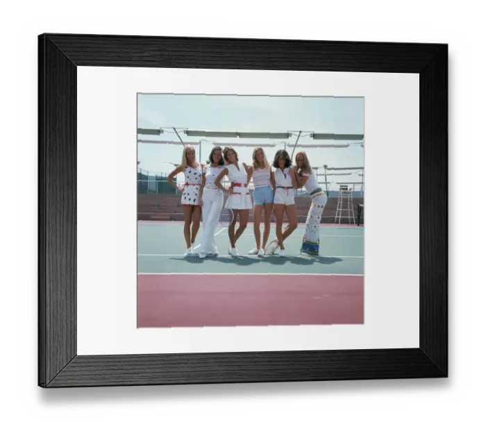 Framed Print : Models Displaying Tennis Wear by Oleg Cassini