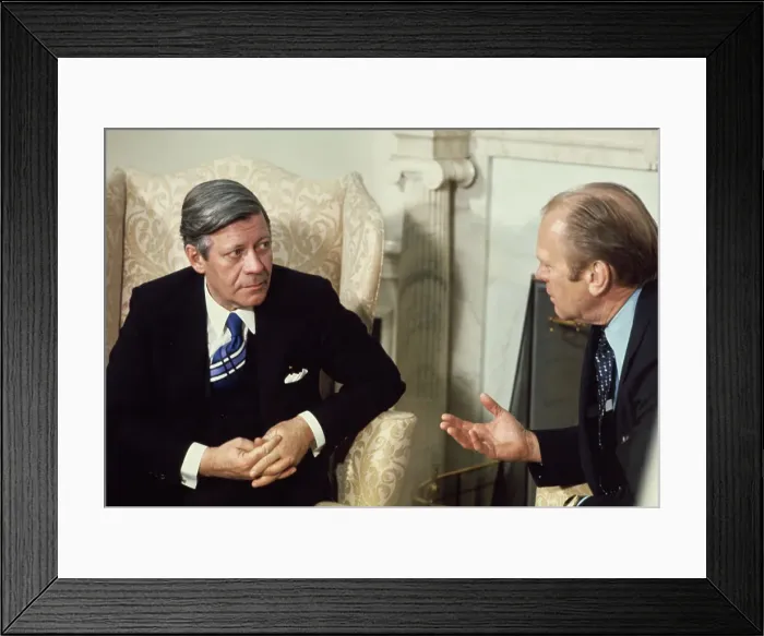 Framed Print : Helmut Schmidt And Gerald Ford Framed Print : Helmut Schmidt And Gerald Ford