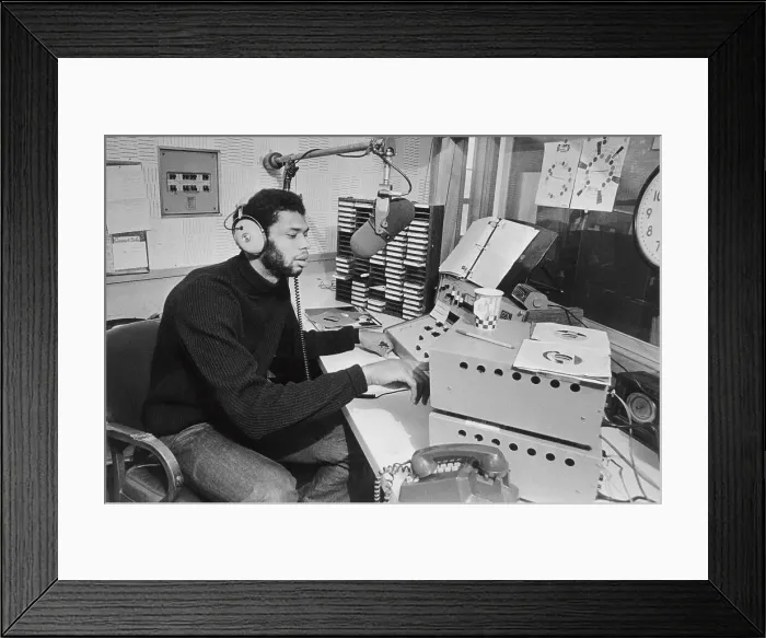 Framed Print : Kareem Abdul-Jabbar Becoming a Disc Jockey
