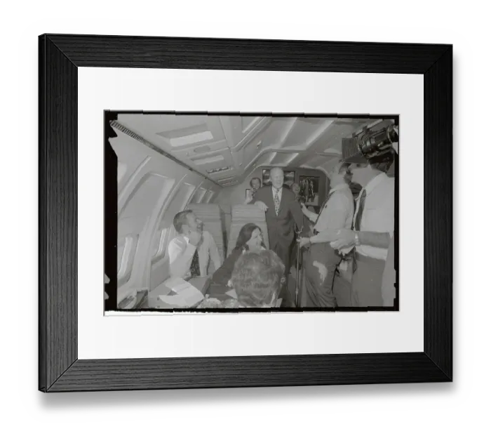 Framed Print : President Ford Standing on Airplane Framed Print : President Ford Standing on Airplane
