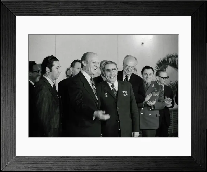Framed Print : President Ford and General Secretary Leonid Brezhnev Framed Print : President Ford and General Secretary Leonid Brezhnev