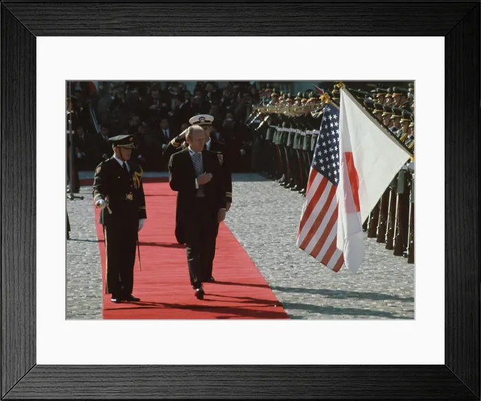 Framed Print : US President Gerald Ford In Japan Framed Print : US President Gerald Ford In Japan