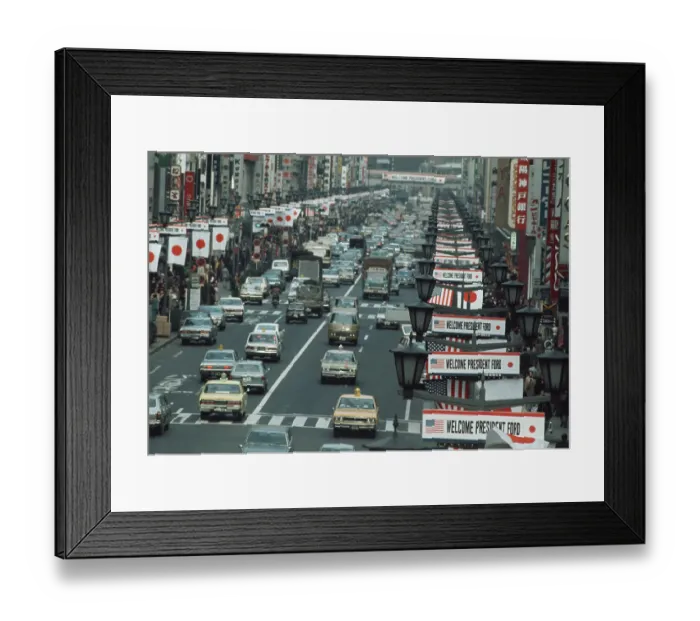 Framed Print : Tokyo Welcomes US President Gerald Ford Framed Print : Tokyo Welcomes US President Gerald Ford