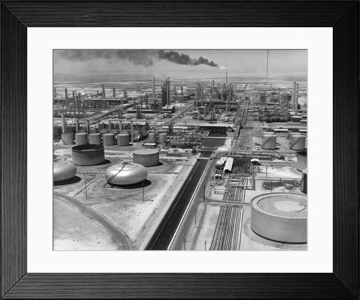 Framed Print : Aerial View of Crude Oil Refinery Framed Print : Aerial View of Crude Oil Refinery