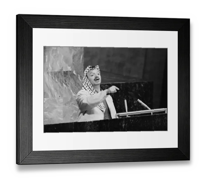 Framed Print : Yasser Arafat Addresses the UN General Assembly Framed Print : Yasser Arafat Addresses the UN General Assembly
