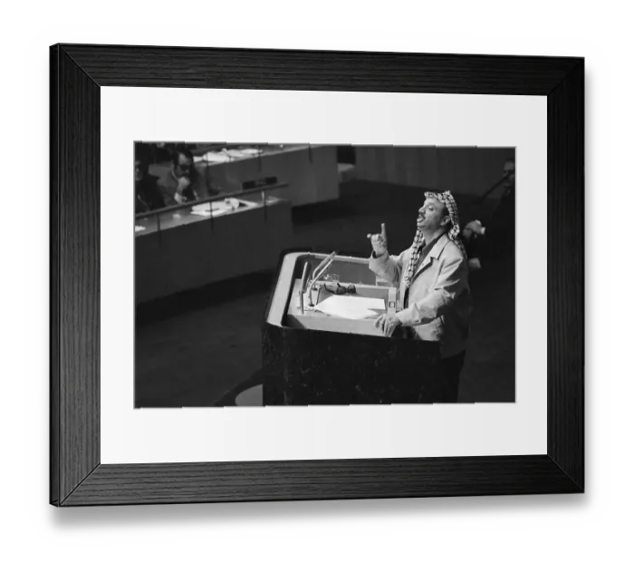 Framed Print : Arafat Speaking at the United Nations Framed Print : Arafat Speaking at the United Nations