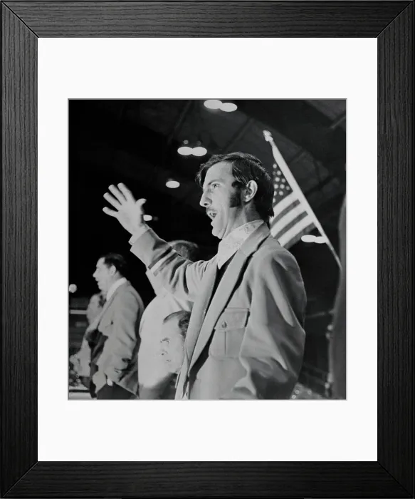 Framed Print : Reverend Avis Hill Leading a Campaign Against Textbooks