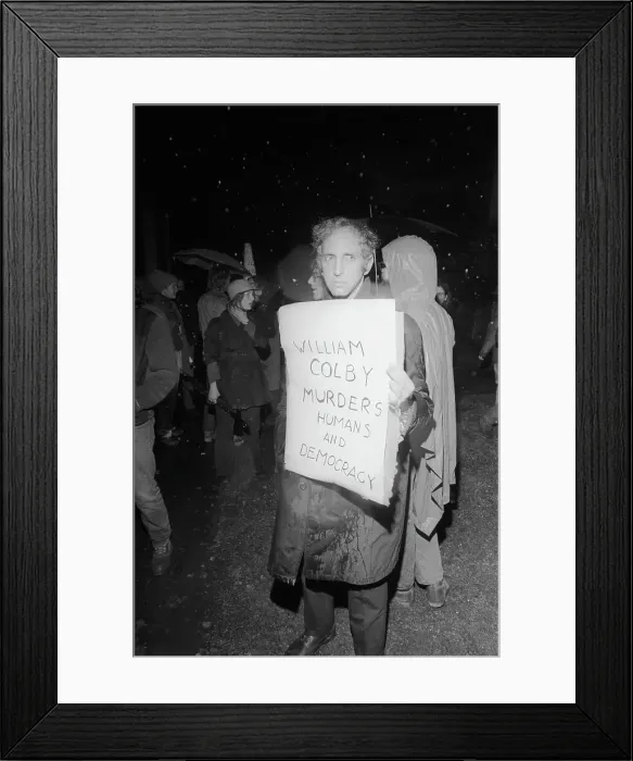 Framed Print : Daniel Ellsberg Protesting Framed Print : Daniel Ellsberg Protesting